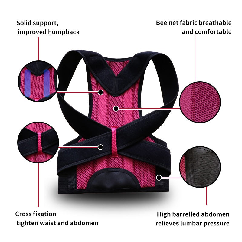 Posture Corrector Belt for Men & Women - Back Support Brace for Shoulder & Spine Alignment