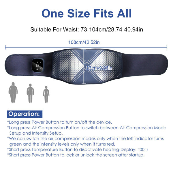 Lower Back Heating Pad - Cordless & Wireless