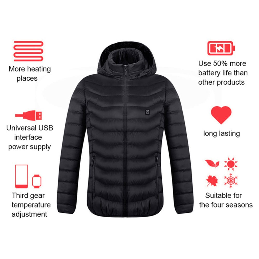 Men’s USB Heated Vest – 3-Zone Thermal Winter Layer
