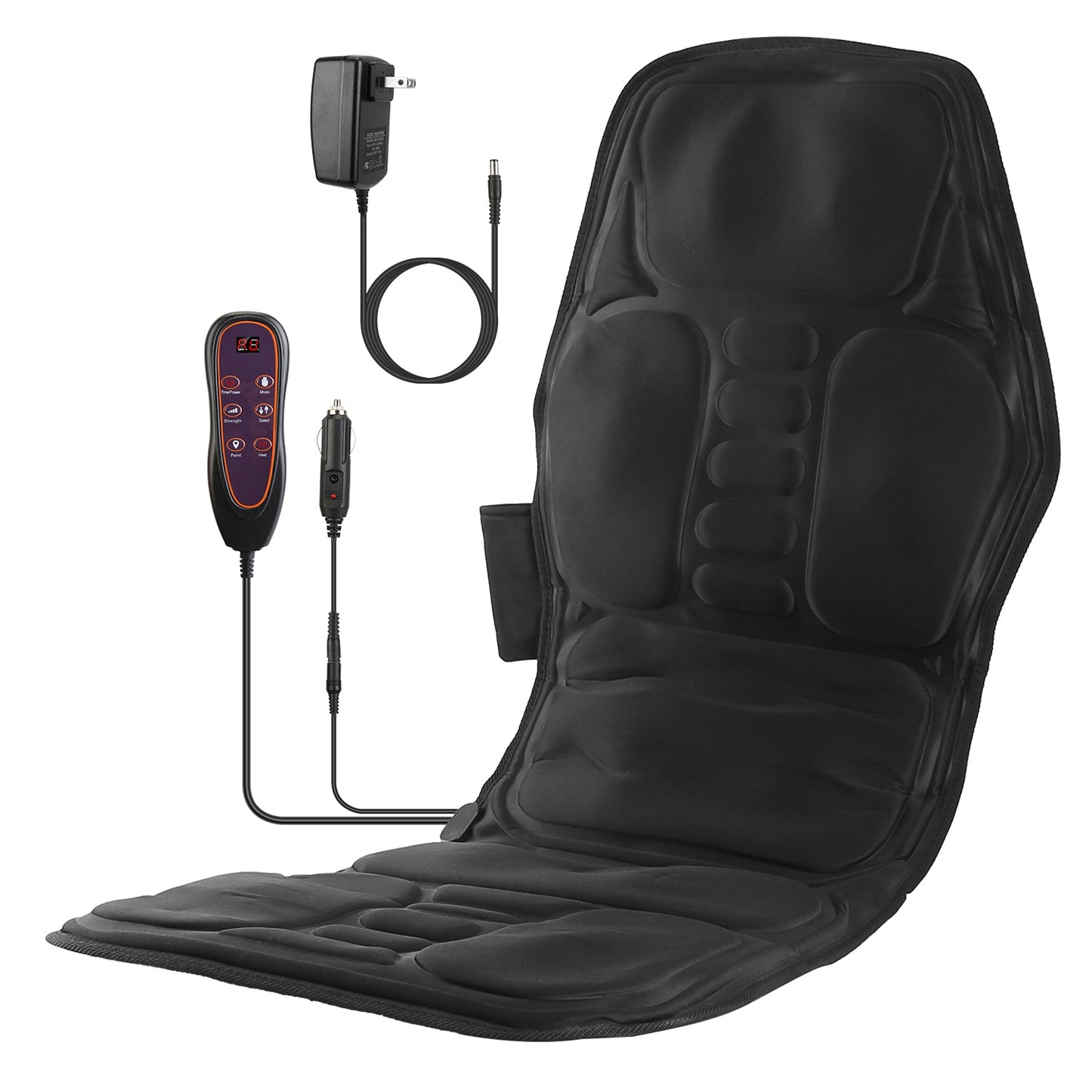 Full Body Massage Chair Pad with Heat - Back Massager Cushion for Home Office & Car Use