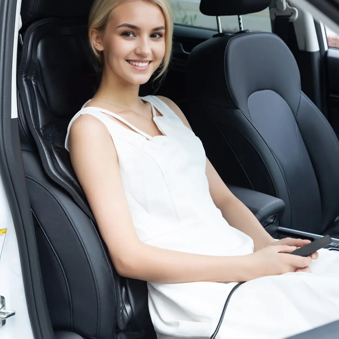 Full Body Massage Chair Pad with Heat - Back Massager Cushion for Home Office & Car Use